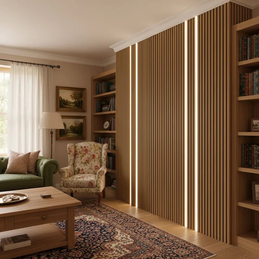 DarkMatters living room media wall