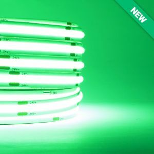 NeoLED Green 520-530nm 24V 8mm Single COB LED Strip Light (LC Version) Thumbnail