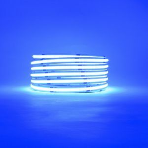 Blue Single COB LED Strip Light lit