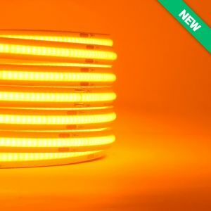 NeoLED Orange 595-605nm 24V 8mm Single COB LED Strip Light (LC Version) Thumbnail