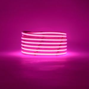 NeoLED Pink Single COB LED Strip Light lit
