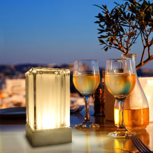 Crystal Tower Cordless LED Table Lamp