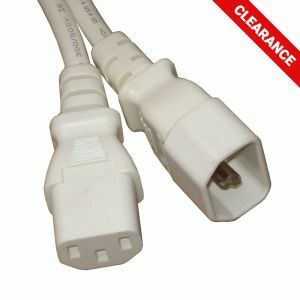 LedTech IEC Male to Female Extension White 600mm Clearance