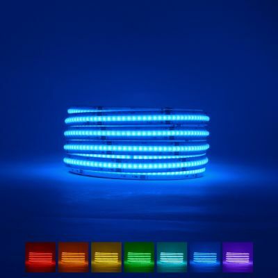 Lifestyle RGB Colour Changing 24V 10mm Single COB LED Strip Light Thumbnail