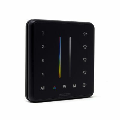 LEDTECH 2.4G RGB+CCT 4 x Zone, 4 x Scene Wireless Wall Panel (Black)