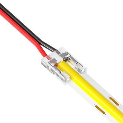 2 Pin Strip to Power Beetle Clip Connector for IP20 Single Colour 10mm COB Strip Pack of 5 COB