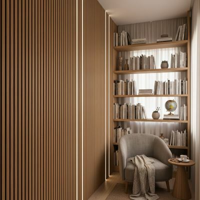 DarkMatters Media Wall Bundle - Study Room Nook Example