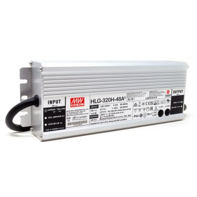 MEAN WELL | HLG-320H-48A Power Supply (48V, 320W Constant Voltage)