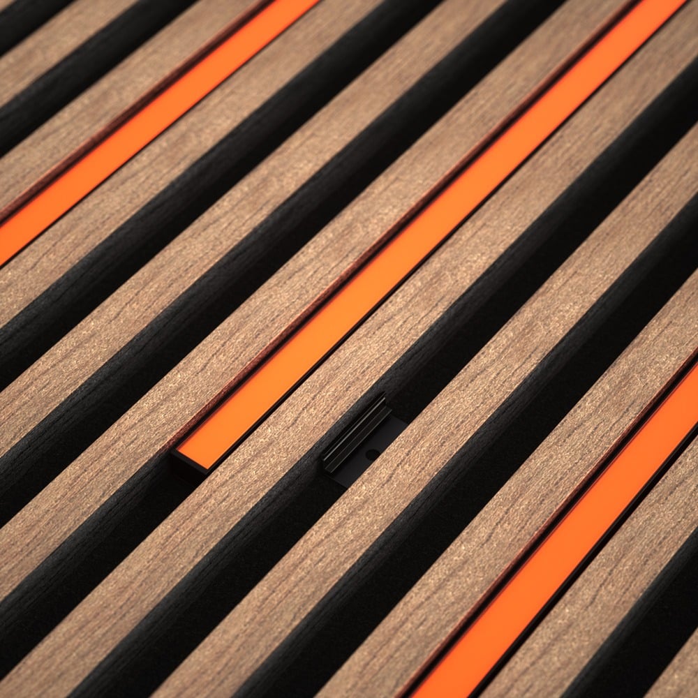 DarkMatters Media Wall Neon Orange 2.4 MTR Roll 24V