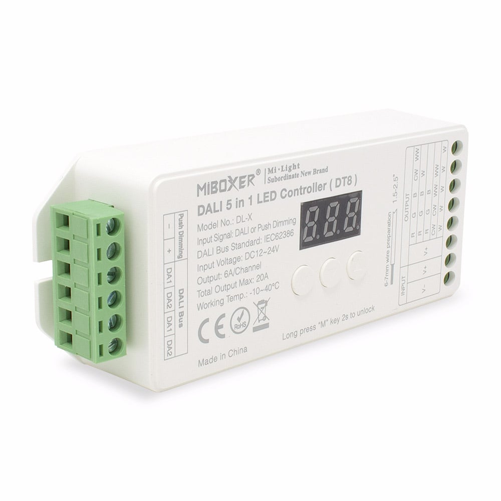 DLX MiBoxer DALI 5 in 1 LED Controller (DT8) Front