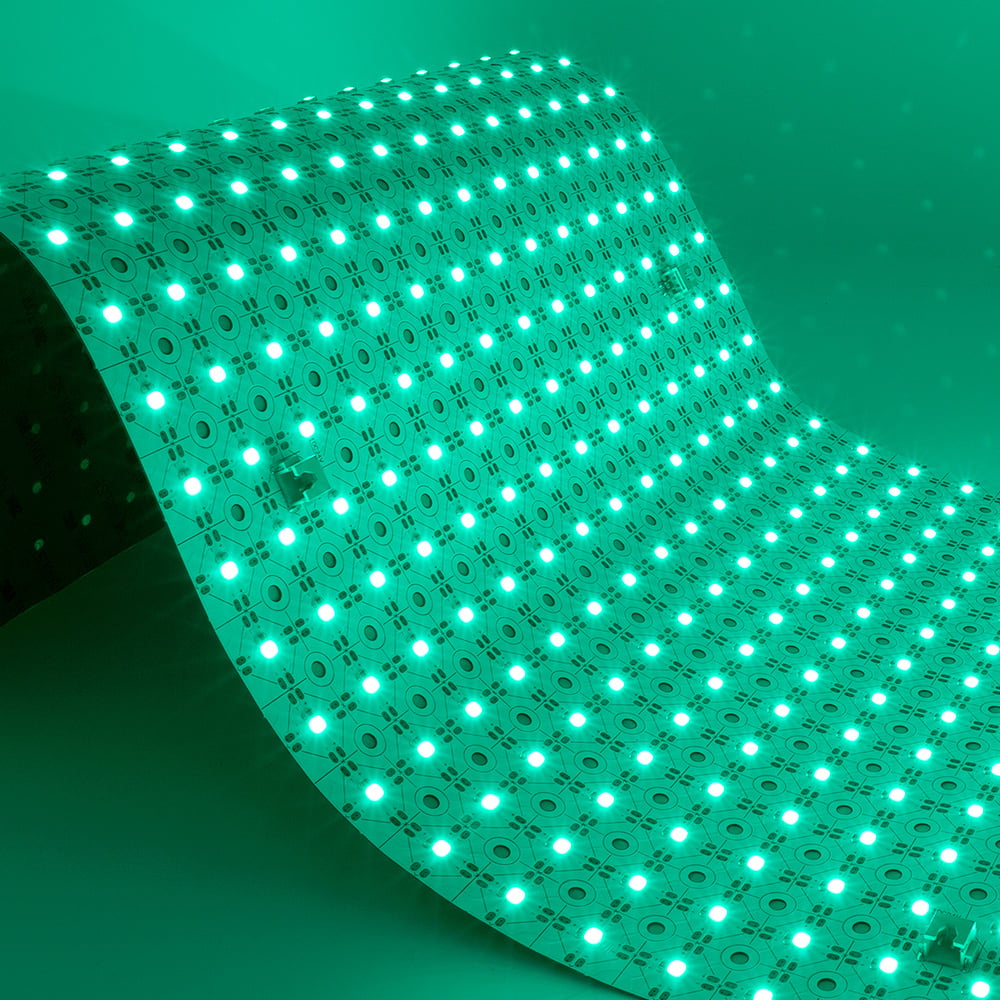 Honeycomb Flexi LED Light Sheet Pack 2pcs 32W 24V Green Bend Lit