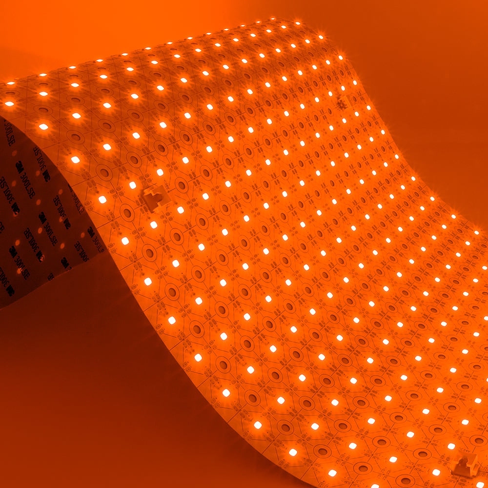 Honeycomb Flexi LED Light Sheet Pack 2pcs 32W 24V Orange Bend Lit