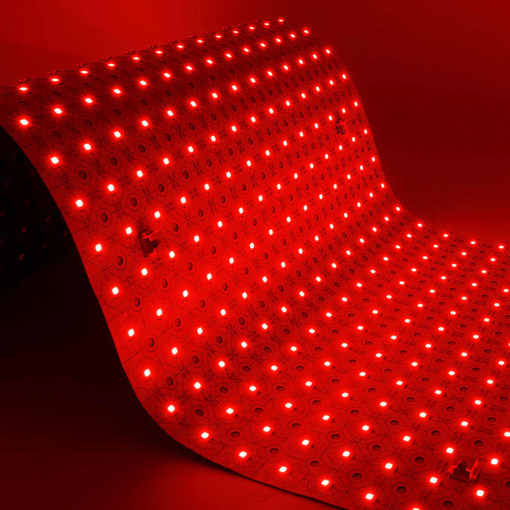 Honeycomb Flexi LED Light Sheet Pack 2pcs 32W 24V Red Bend Lit