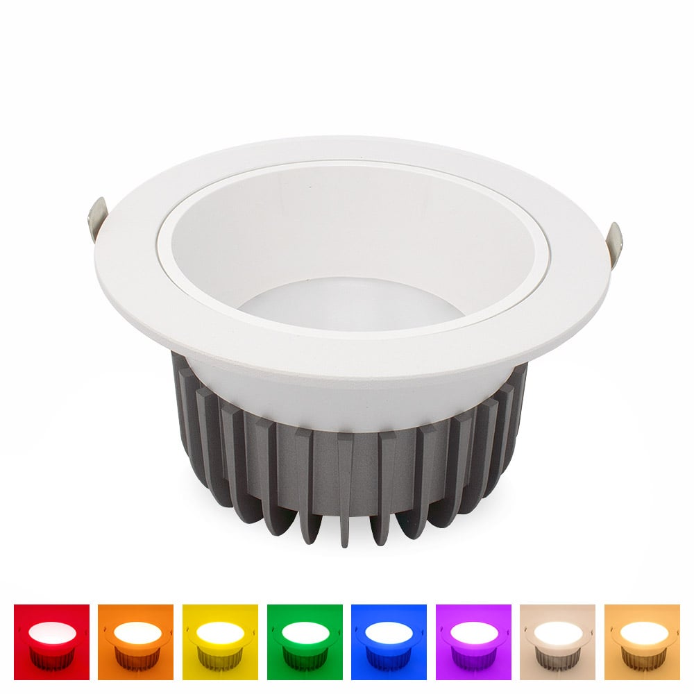MiBoxer 18W Anti-glare RGB+CCT LED Downlight Preview