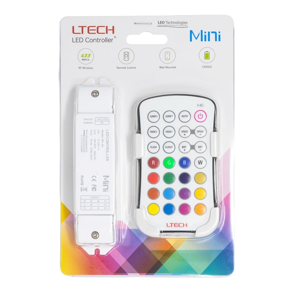 LTECH Mini M6 RF RGB Remote & M3-3A Receiver Kit