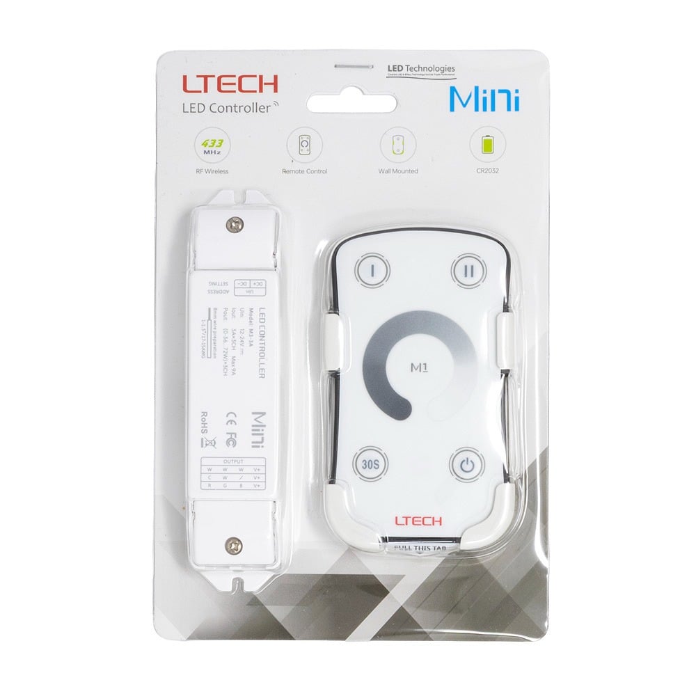 LTECH 9A Constant Voltage Mini Wireless LED Dimmer Set