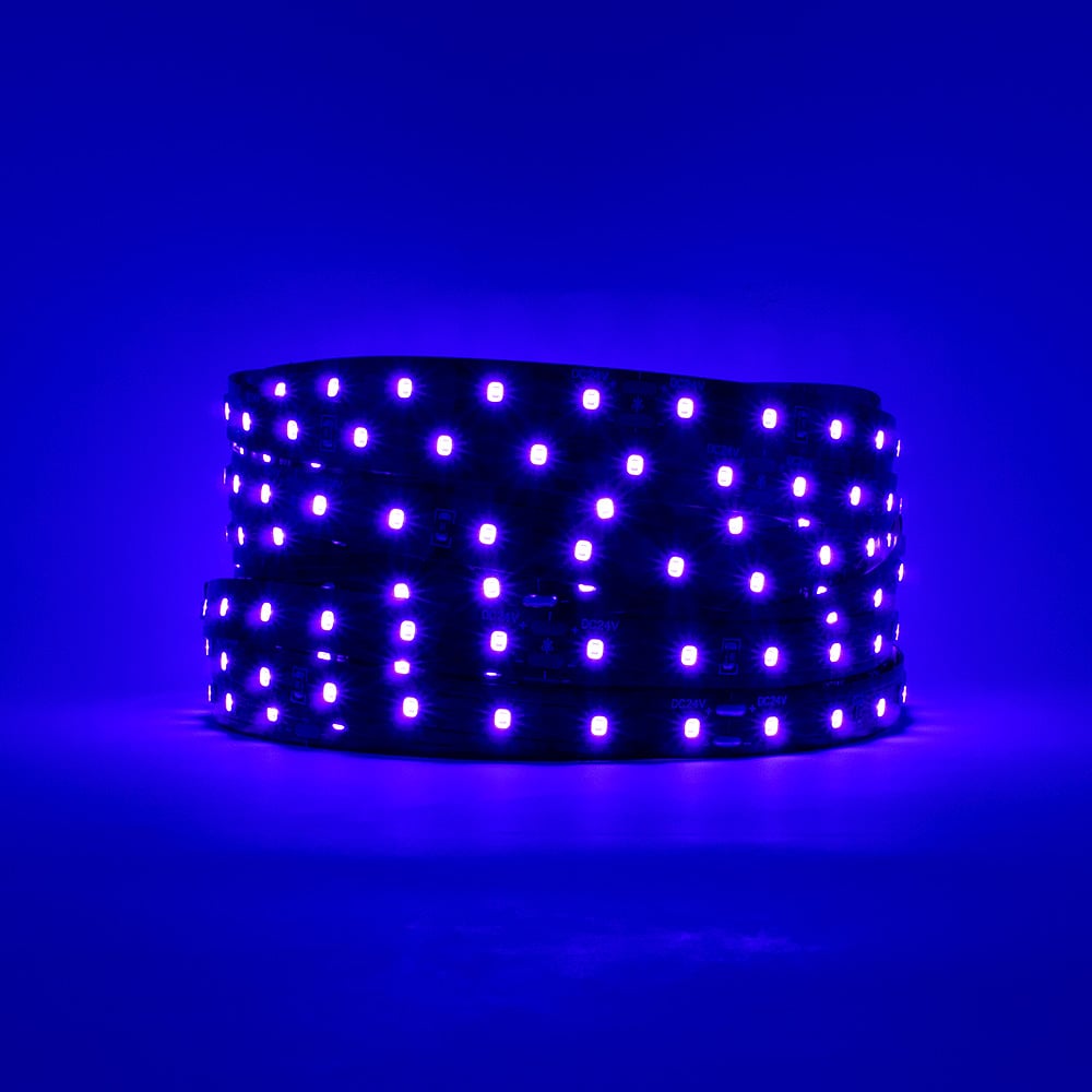 Limelight UV (395-400NM) LED Strip 24V IP20 72W Black PCB