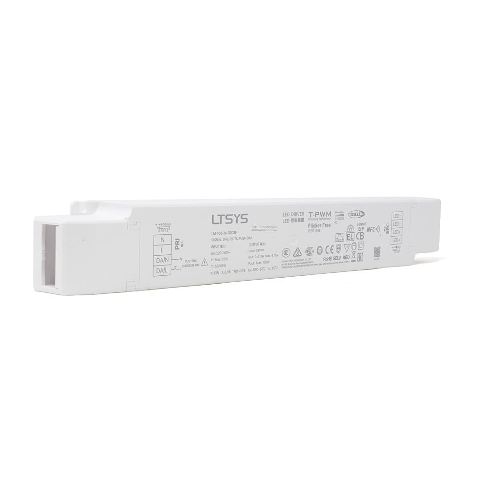 LTECH 100W Constant Voltage DALI-2 NFC Driver