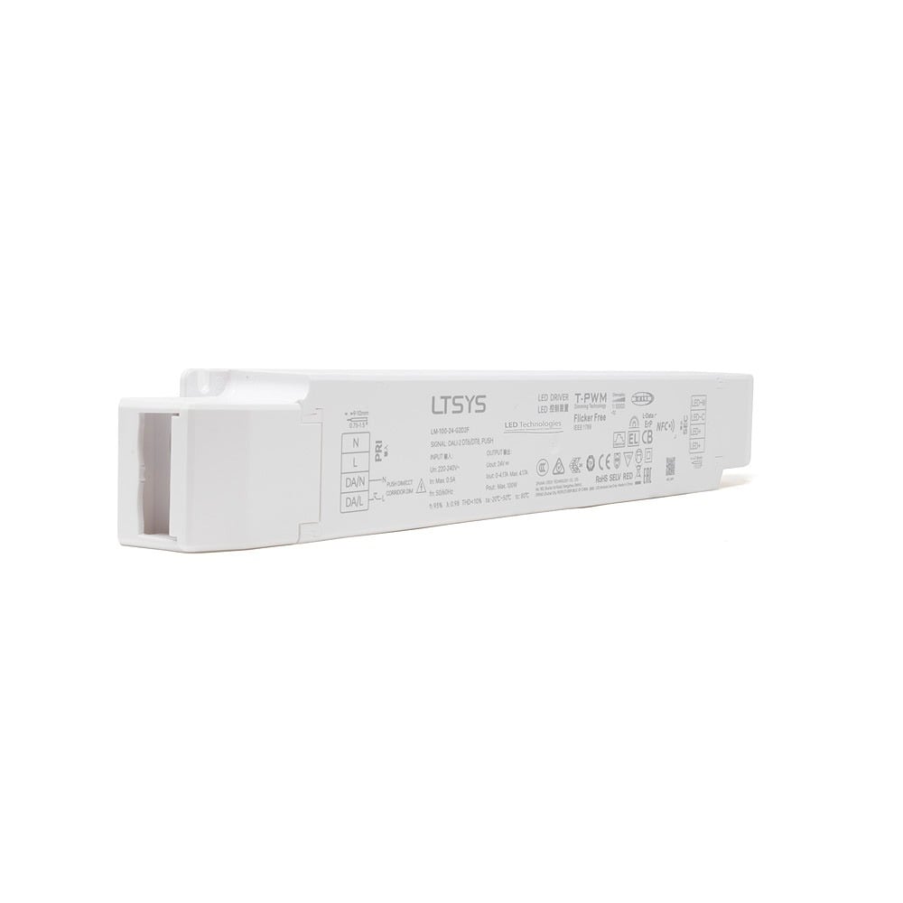 LTECH 100W Constant Voltage Tunable White DALI-2 DT8 NFC Driver
