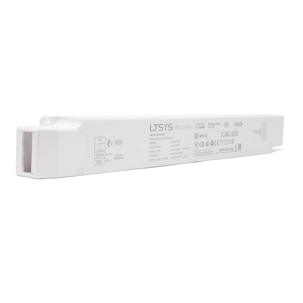 LTECH 150W Constant Voltage DALI-2 DT6 NFC Driver