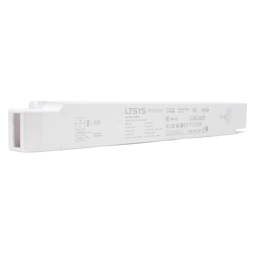 LTECH 150W Constant Voltage Tunable White DALI-2 DT8 NFC Driver