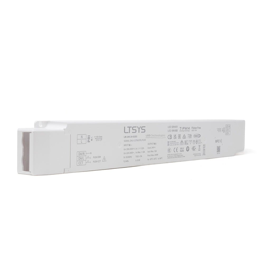 LTECH 240W Constant Voltage Tunable White DALI-2 DT8 NFC Driver