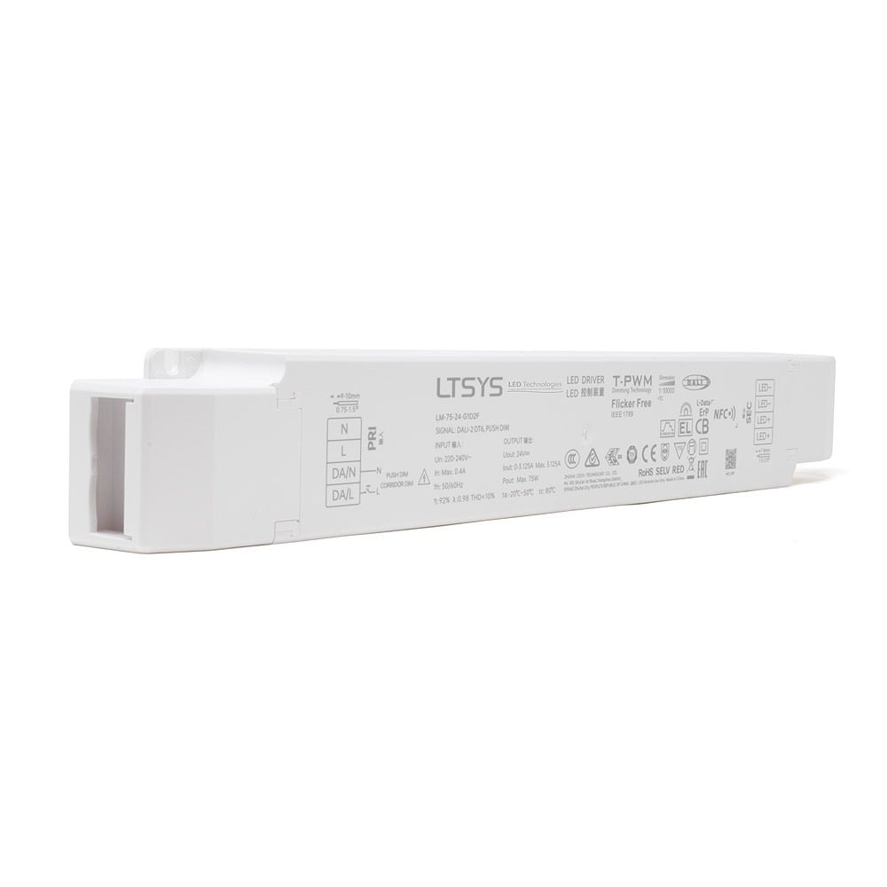 LTECH 75W Constant Voltage DALI-2 DT6 NFC Driver   