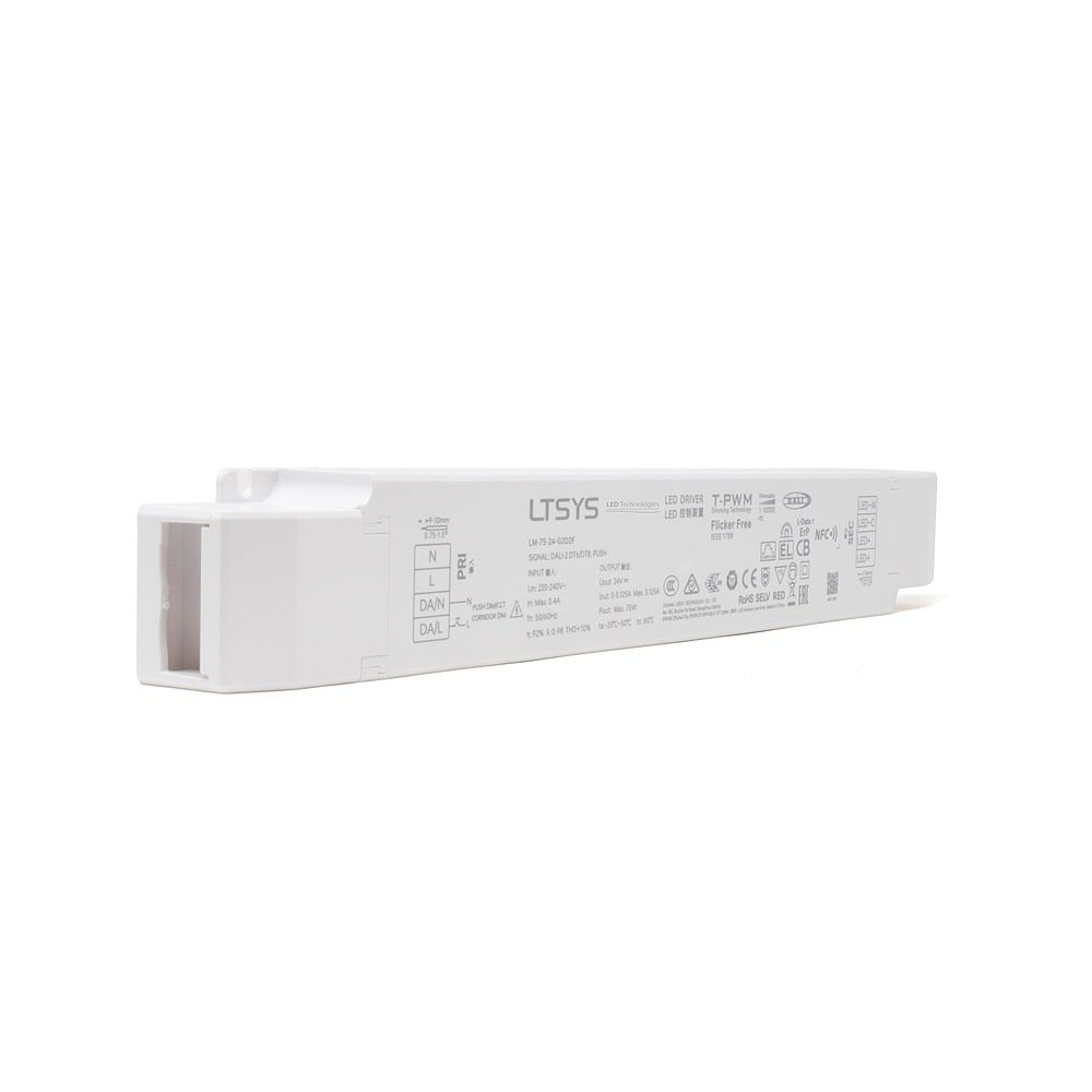 LTECH 75W Constant Voltage Tunable White DALI-2 DT8 NFC Driver