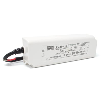 Lpv Technologies MEAN WELL HDR-150-24 Power Supply | 24V 150W DIN Rail LED Driver