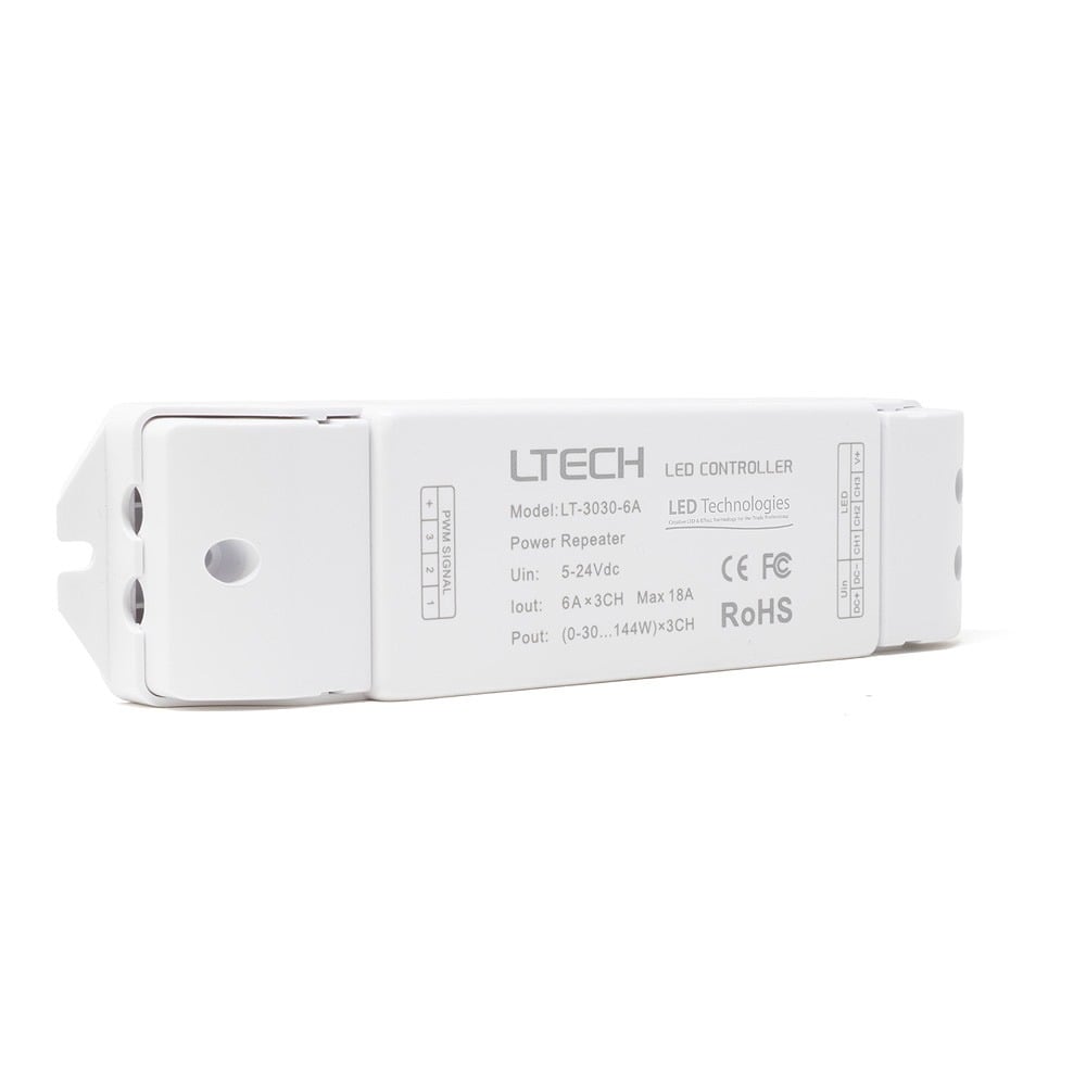 LTECH POWER REPEATER CV 5V-24V 3X6A

