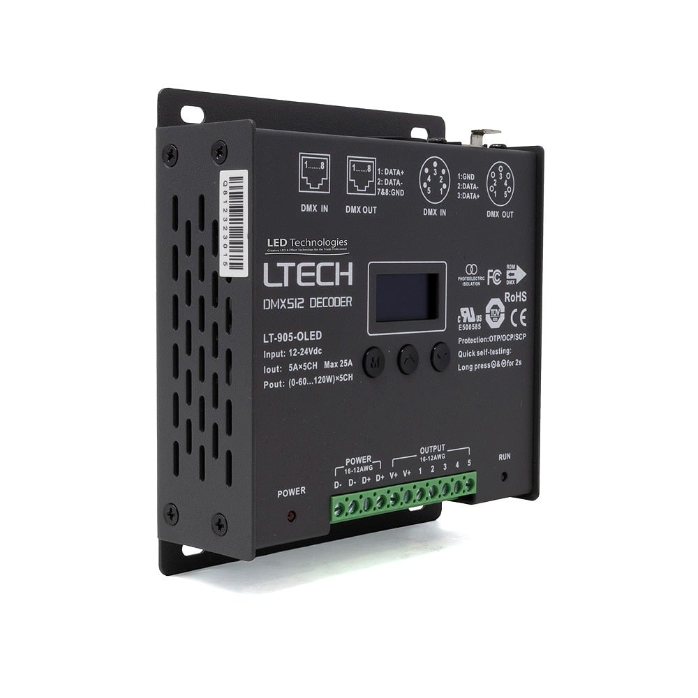 LTECH 5 Channel DMX/RDM Constant Voltage Decode