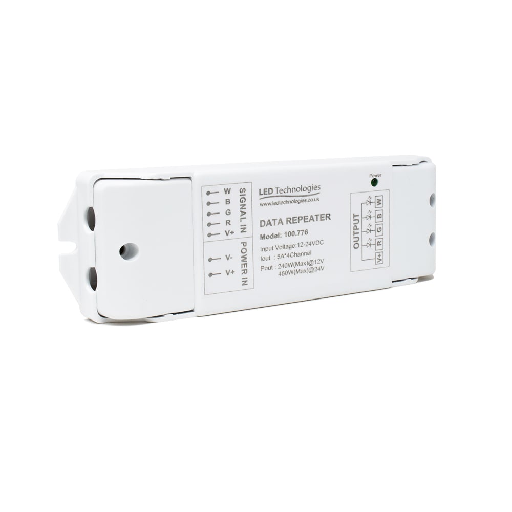 LEDTech Slimline Data Repeater 4x5 Amp