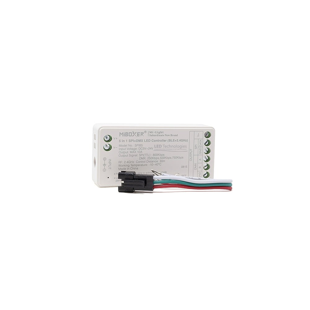 SPIB5 MiBoxer SPI+DMX 5-In-1 Controller (WiFi+BLE)
