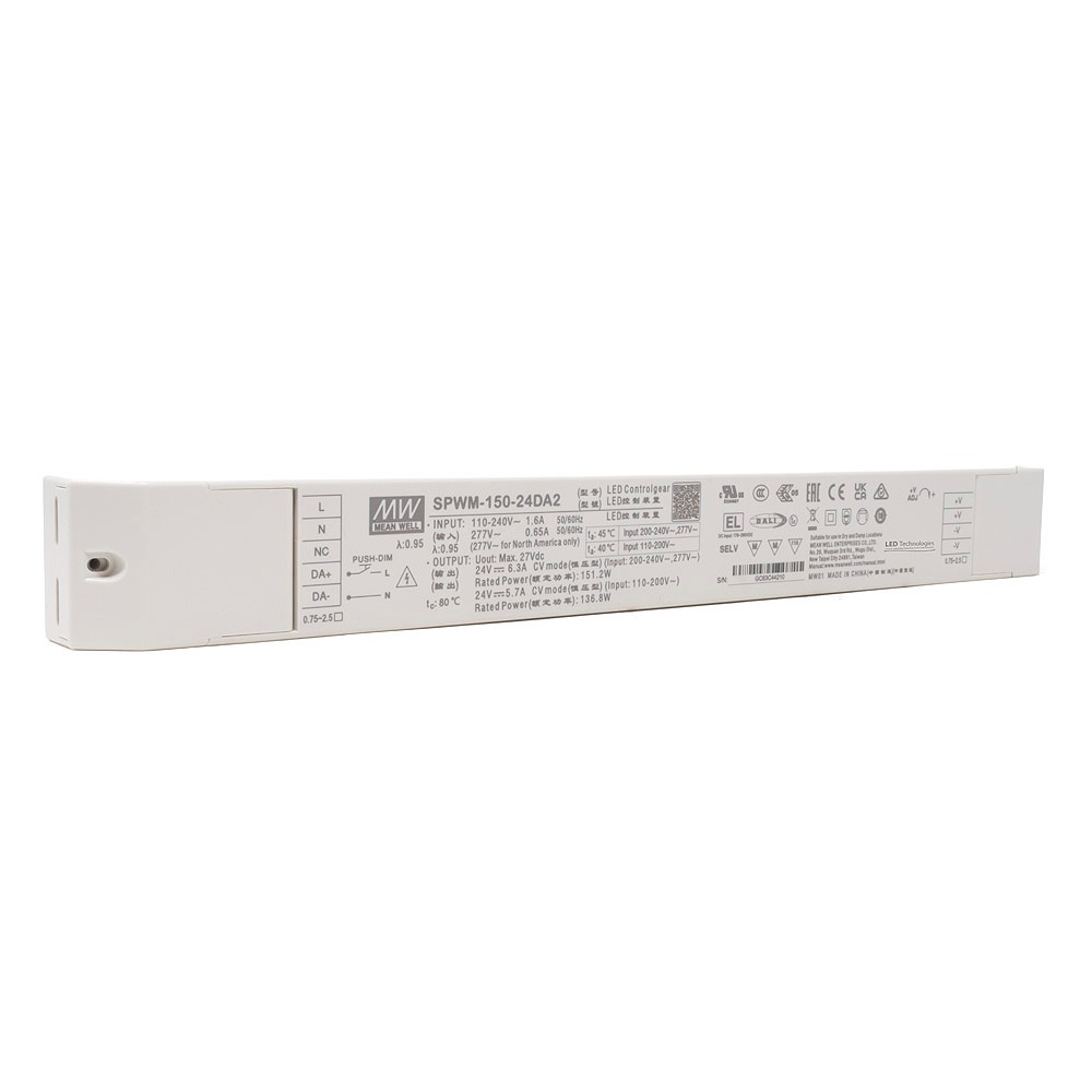 MEAN WELL | SPWM-150-24DA2 150W Constant Voltage PWM Output LED Driver