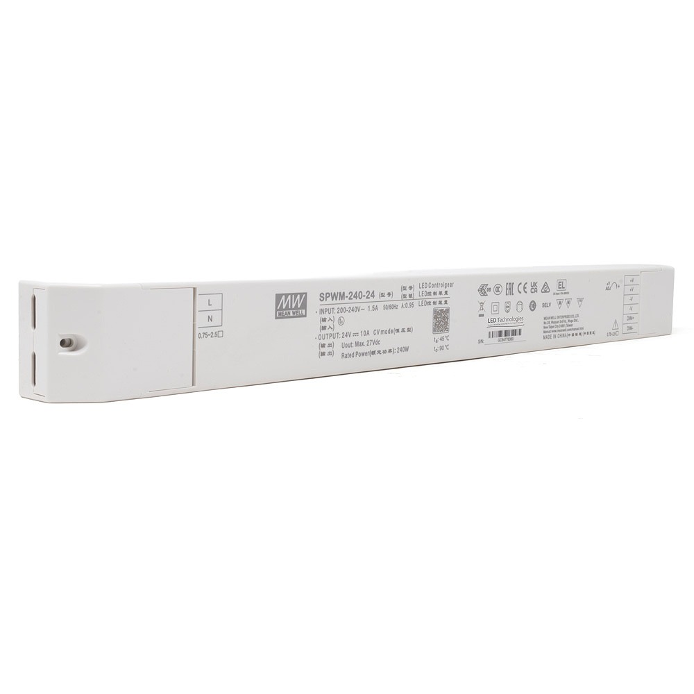 MEAN WELL | SPWM-240-24 240W 24V Three in One Dimmable PWM LED Driver