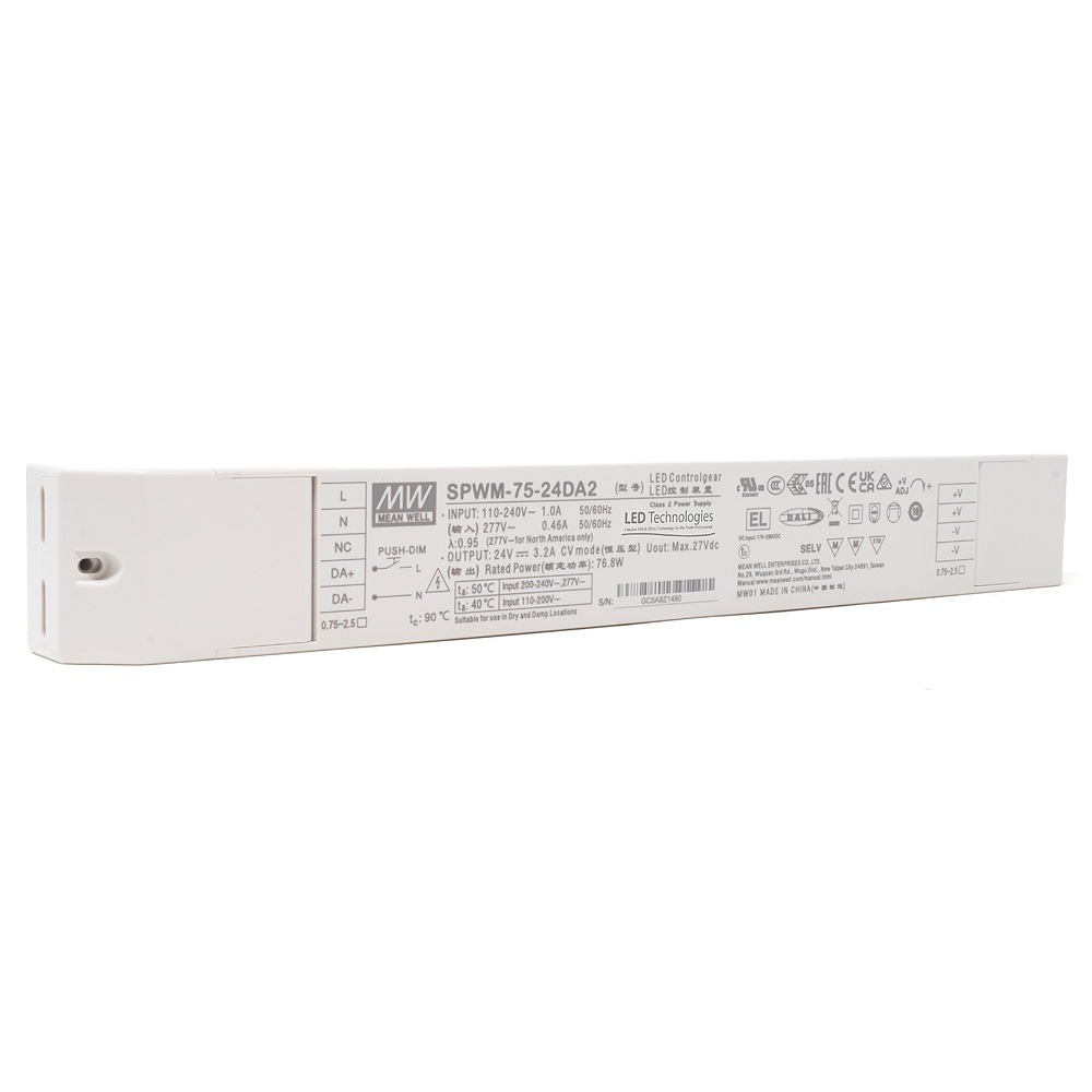 MEAN WELL | SPWM-75-24DA2 75W Constant Voltage PWM Output LED Driver