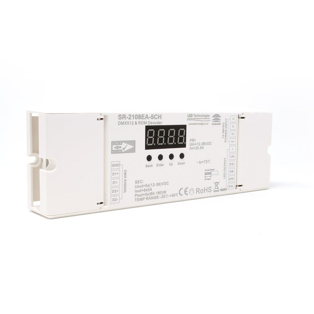 Sunricher Ultra-Pro 5 Channel DMX Decoder with RDM