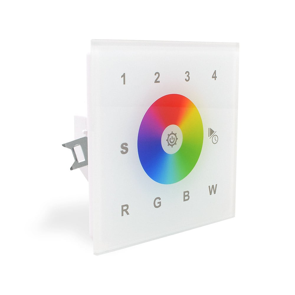 Sunricher DALI DT8 RGBW LED 4 x Zone Wall Panel White (Mains voltage)