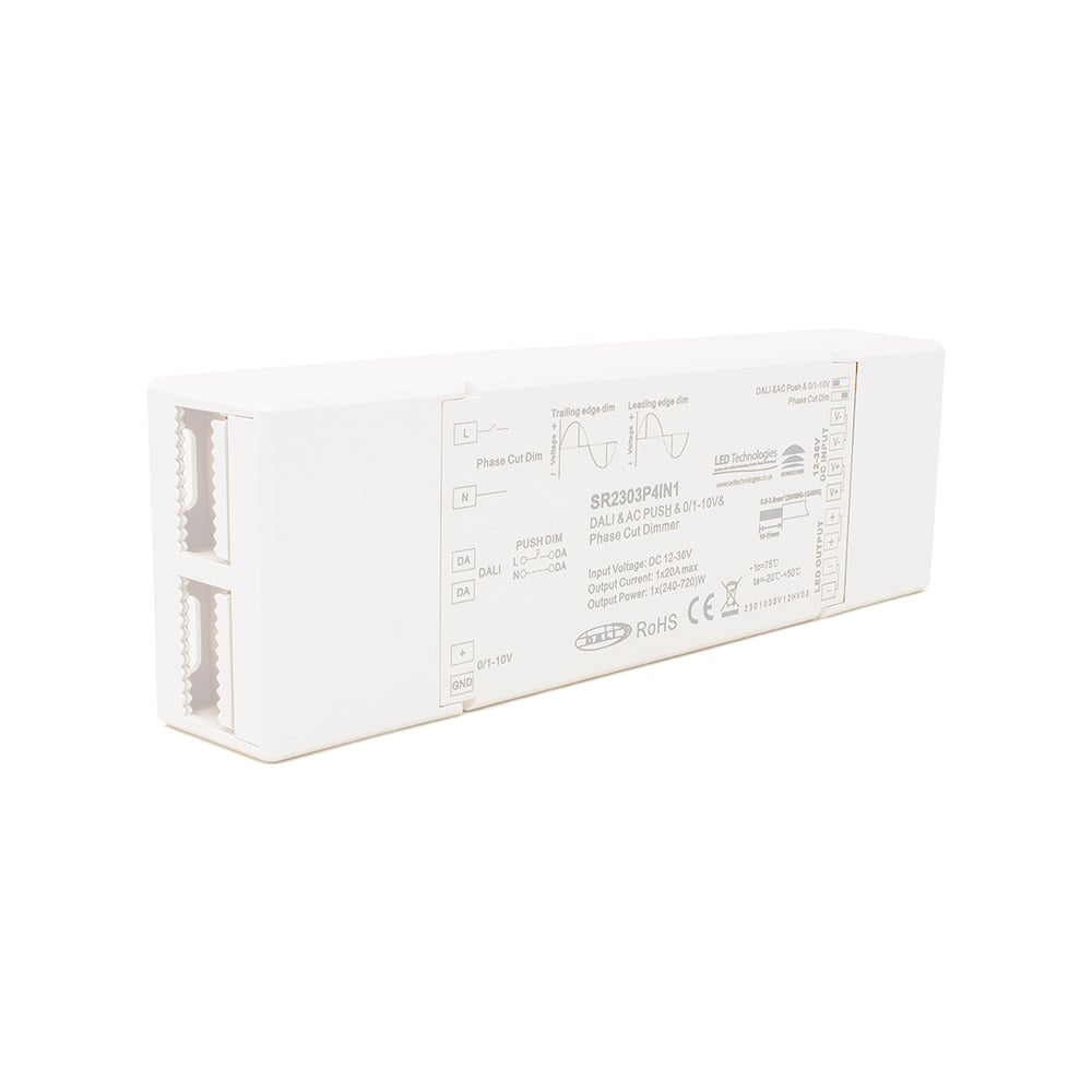 Sunricher 4 in 1 LED DALI Dimmer With, Push, Phase Cut & 0-10V Inputs