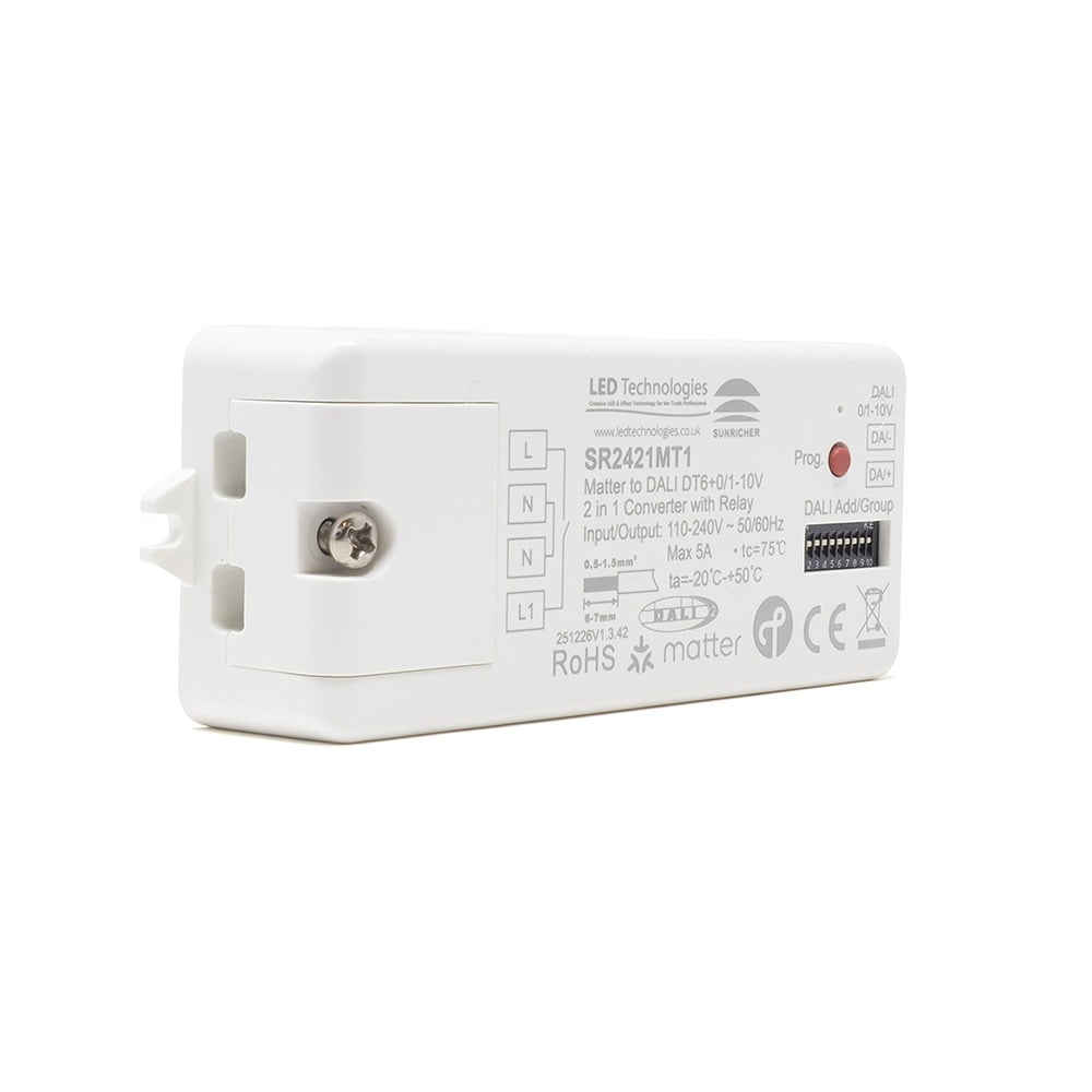 Sunricher Matter Converter Matter + ZIGBEE to DALI DT6 + 0-10v