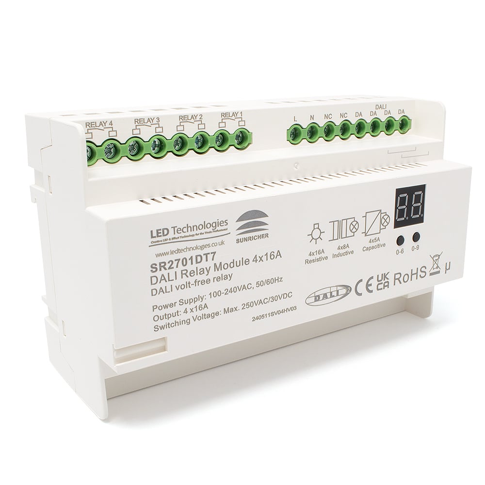 Sunricher DALI 4 Channel (Separate) DIN Mount DALI Relay Module
