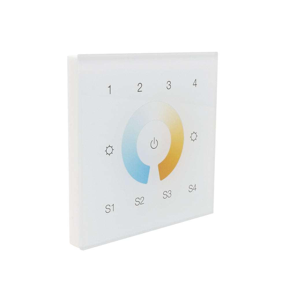 Sunricher DMX Dual Colour (CCT) Four Zone Wall Panel White (Low voltage)