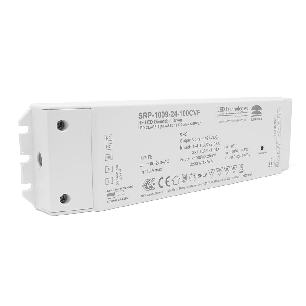Sunricher RF Four Channel 24v 100W Constant Voltage LED Driver