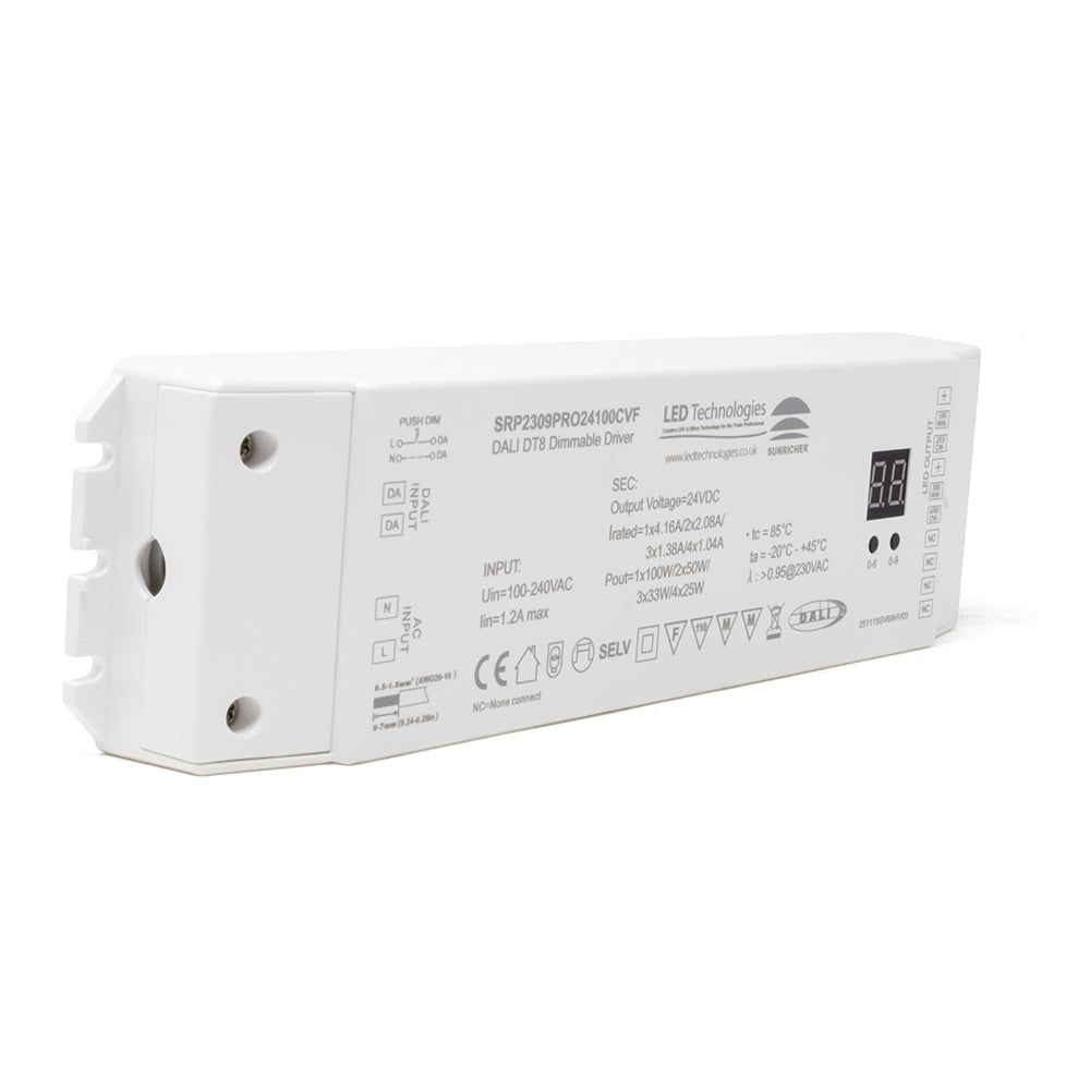 Sunricher DALI DT8 4 in 1 Professional 100W Constant Voltage DALI Driver