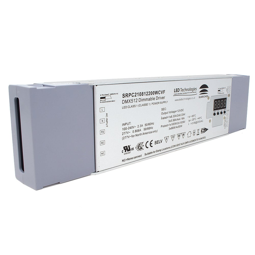 Sunricher Professional Constant Voltage 12V 200W DMX Driver with RDM
