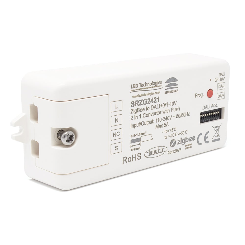Sunricher ZigBee Converter from ZigBee to DALI or 0-10v Input
