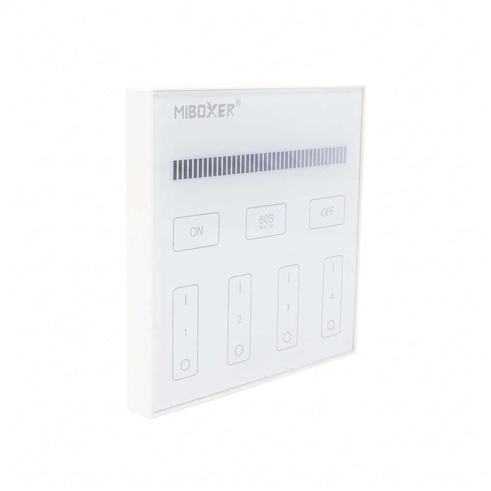 MiBoxer 4-Zone Dimming Panel Remote (Mains Powered) Front View