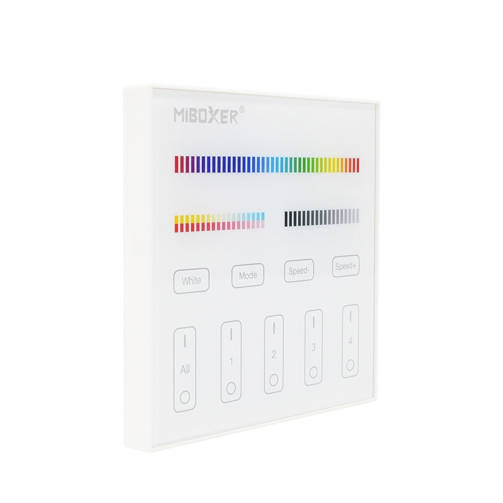 MiBoxer 4-Zone RGB+CCT Panel Remote (Mains Powered)  