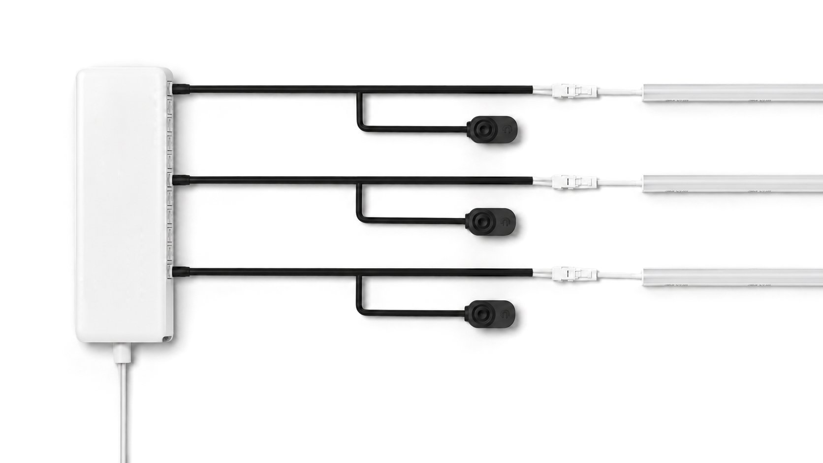Channel control diagram for Simpilio™ cabinet lighting