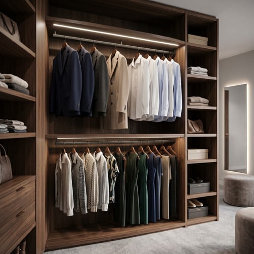 Wardrobe and bedroom lighting